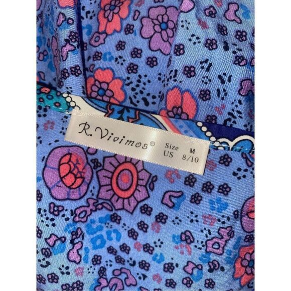 R. Vivimos Womens Multicolor Bohemian Midi Dress Size Medium - Picture 5 of 5